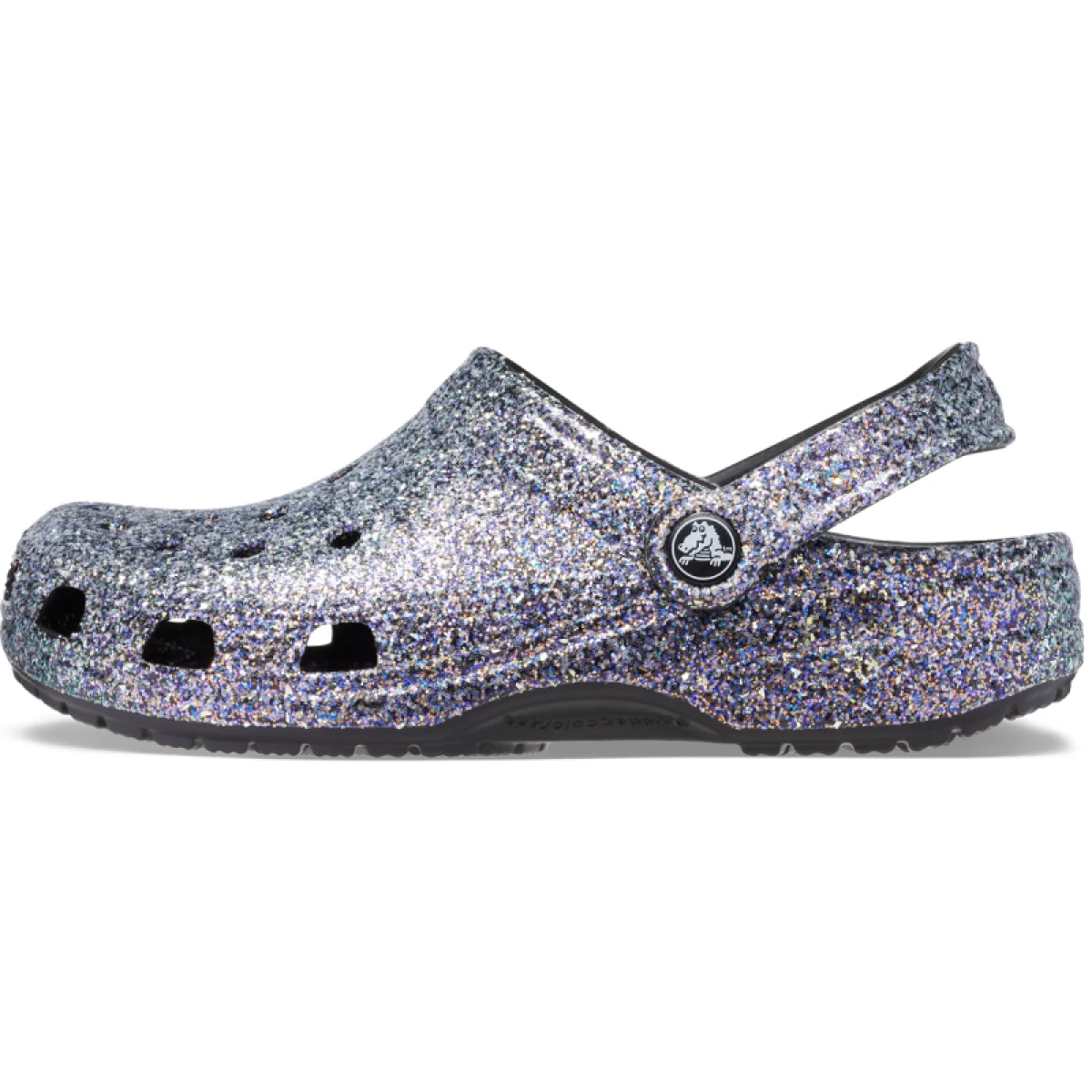 Kroksy (rekreačná obuv) CROCS Classic Glitter Clog black multi · záber 3