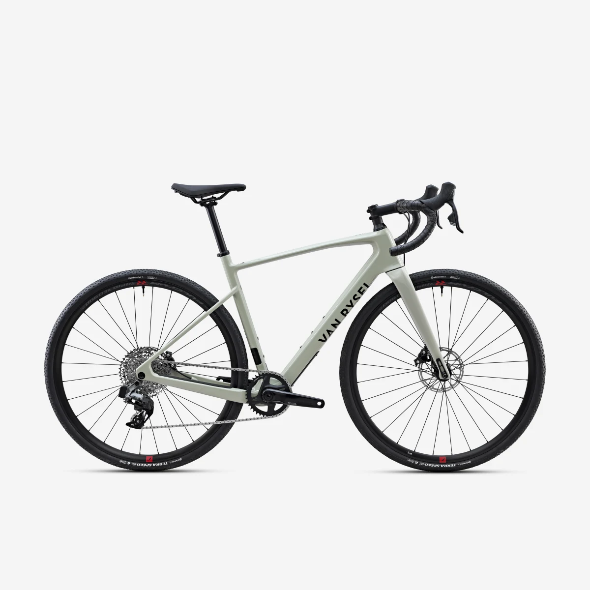 VAN RYSEL Gravel bicykel Van Rysel GCR Rival AXS šalviovozelený L · záber 1
