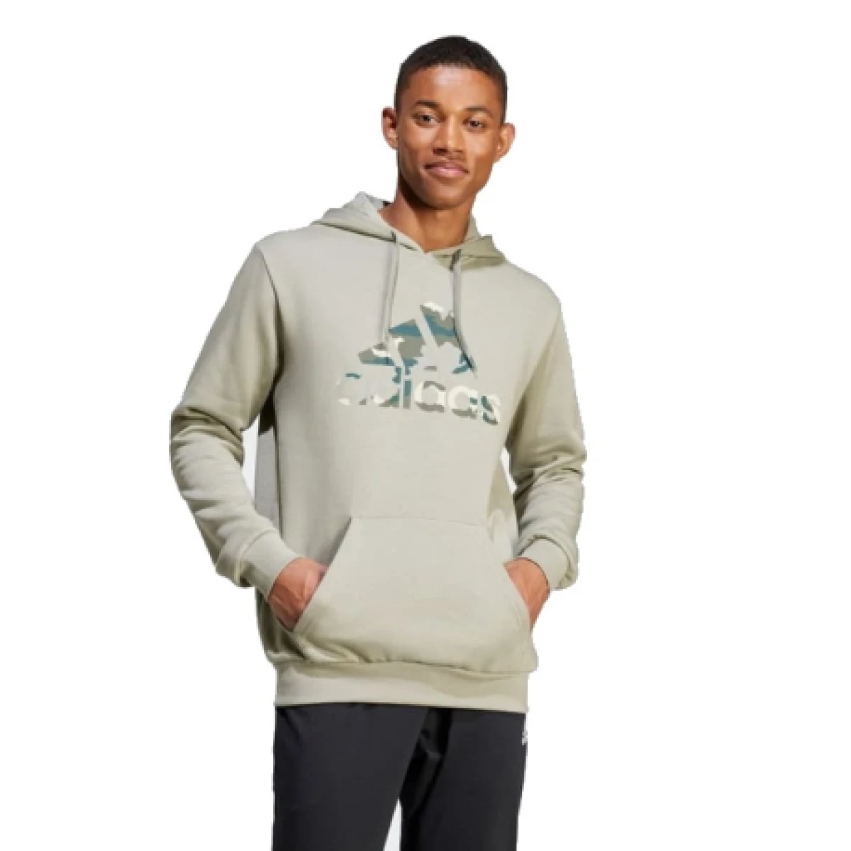 Pánská zateplená mikina s kapucí ADIDAS M CAMO H-IY0740-Green · záber 1