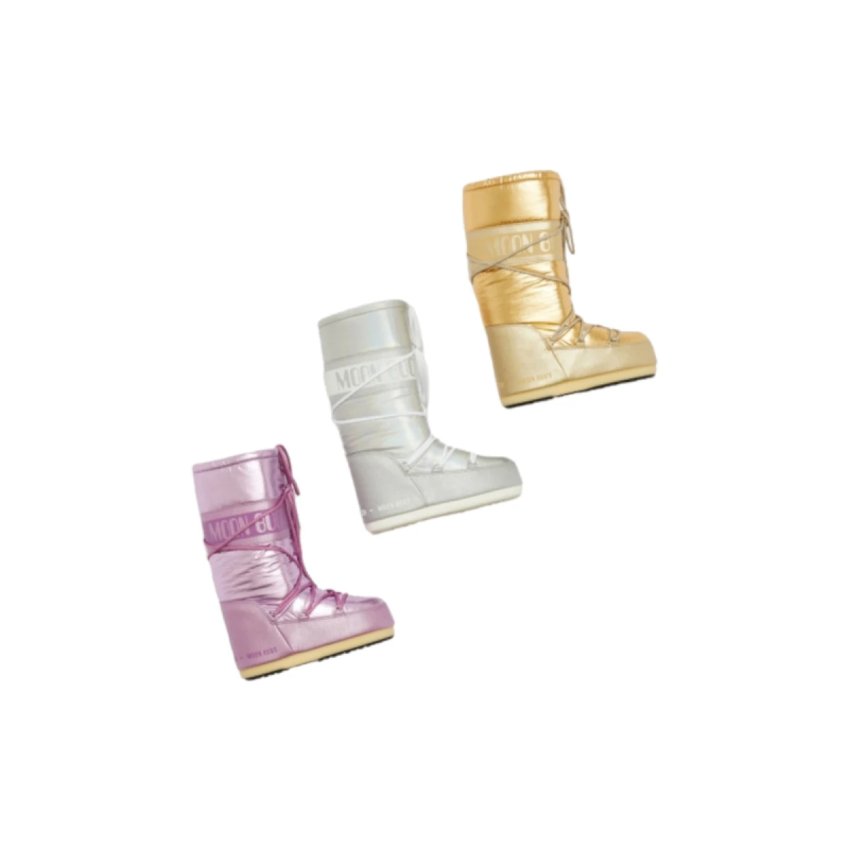 Dámske vysoké zimné topánky MOON BOOT ICON MET, 001 rose · záber 5