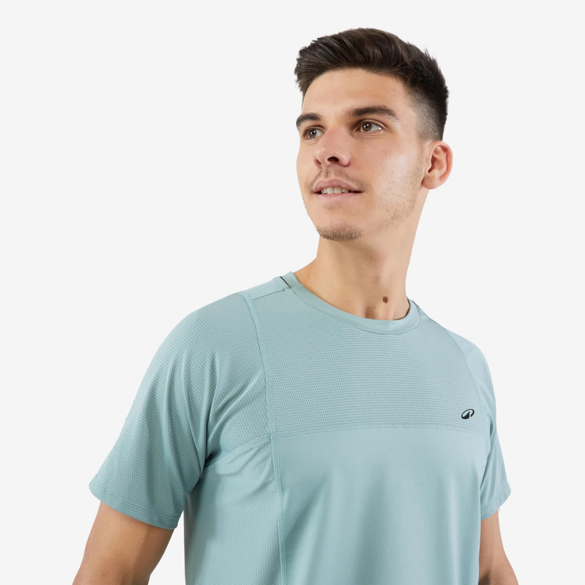 KUIKMA Pánske tenisové tričko Dry s krátkym rukávom GM sivozelené 2XL · záber 2