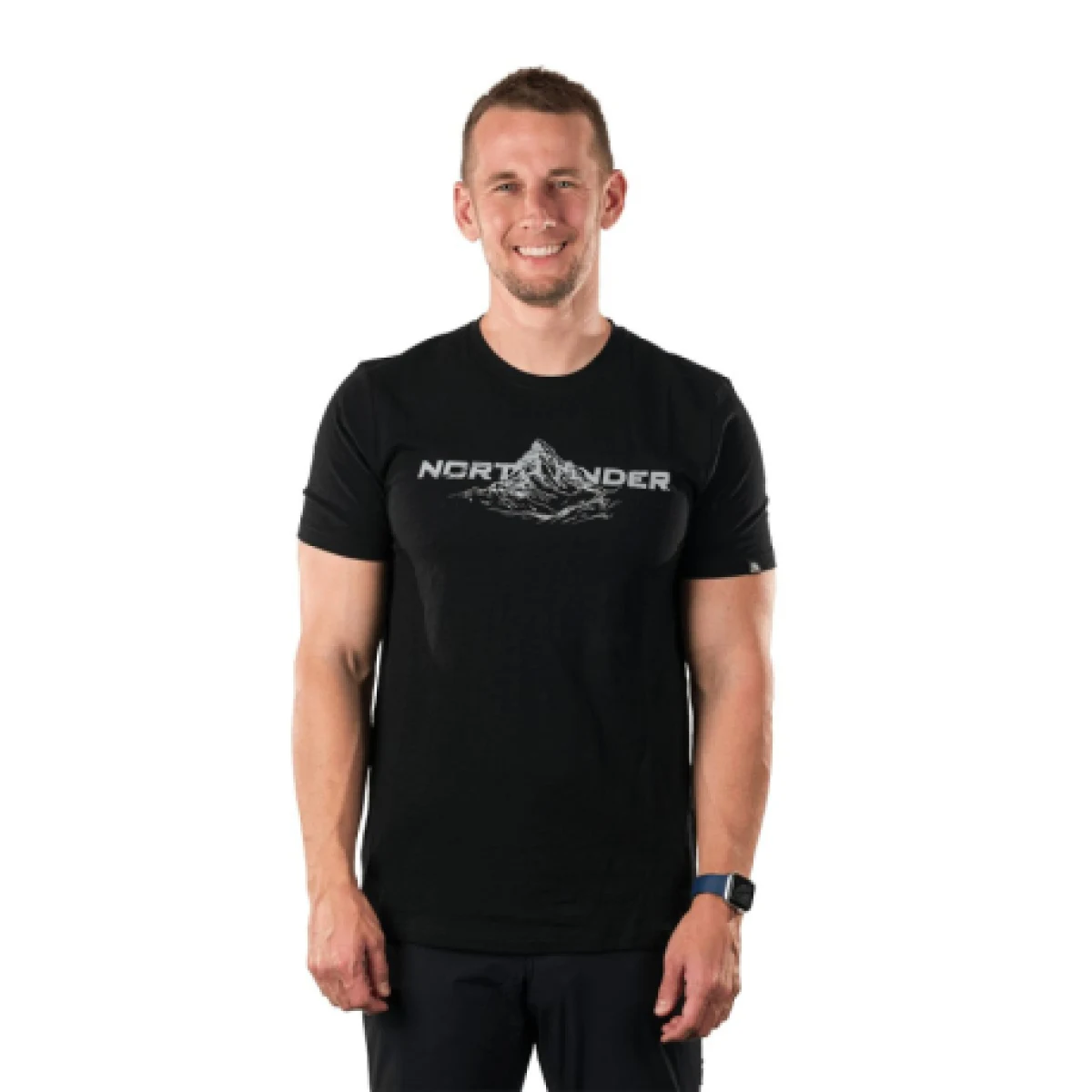 Pánske turistické tričko s krátkym rukávom NORTHFINDER FID-301darkgrey · záber 1