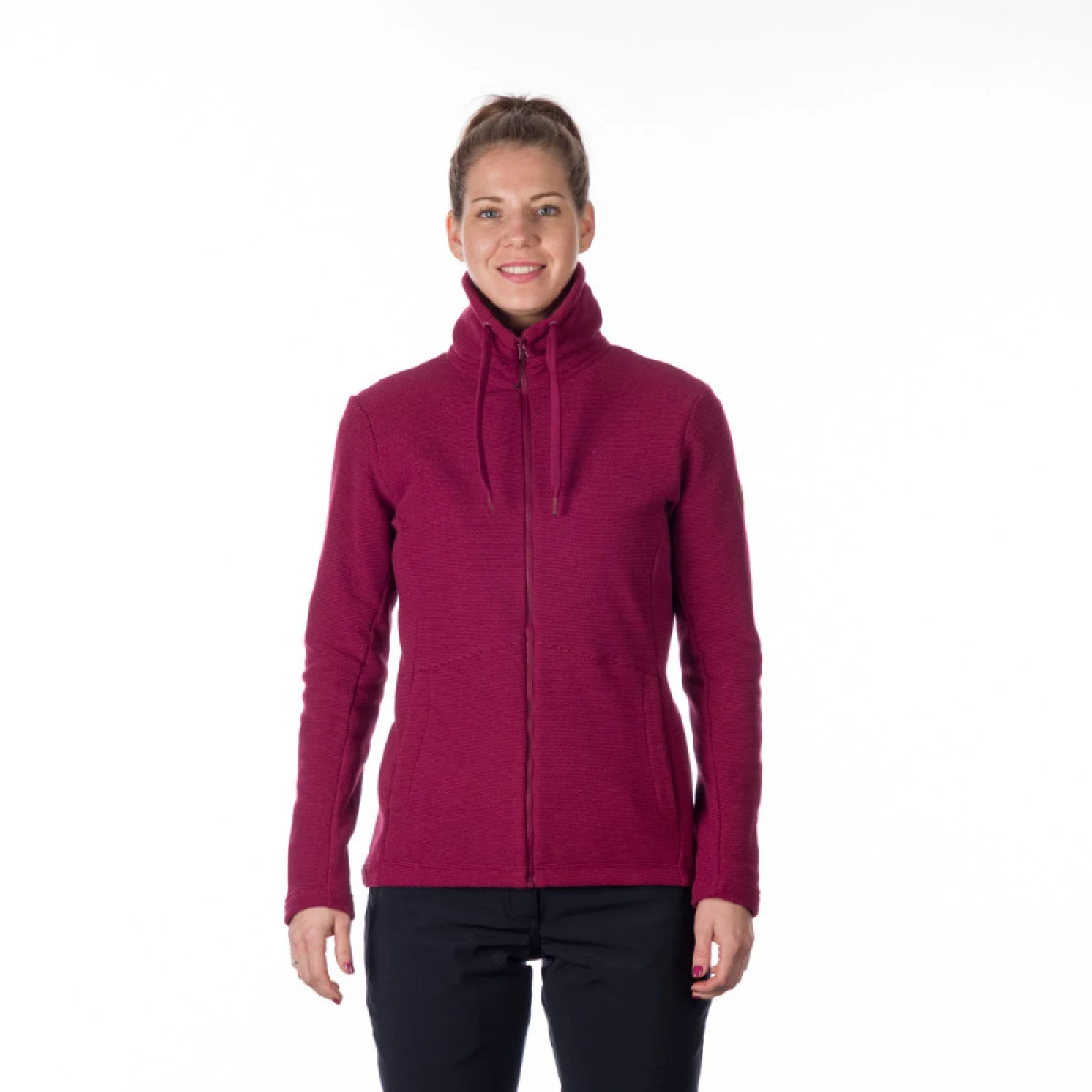 Dámska turistická mikina so zipsom NORTHFINDER WINIFRED-510-cherry · záber 3