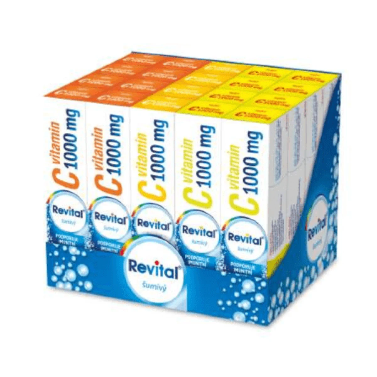 REVITAL Vitamín C 1000 mg šumivý mix box 2 príchute set · záber 1