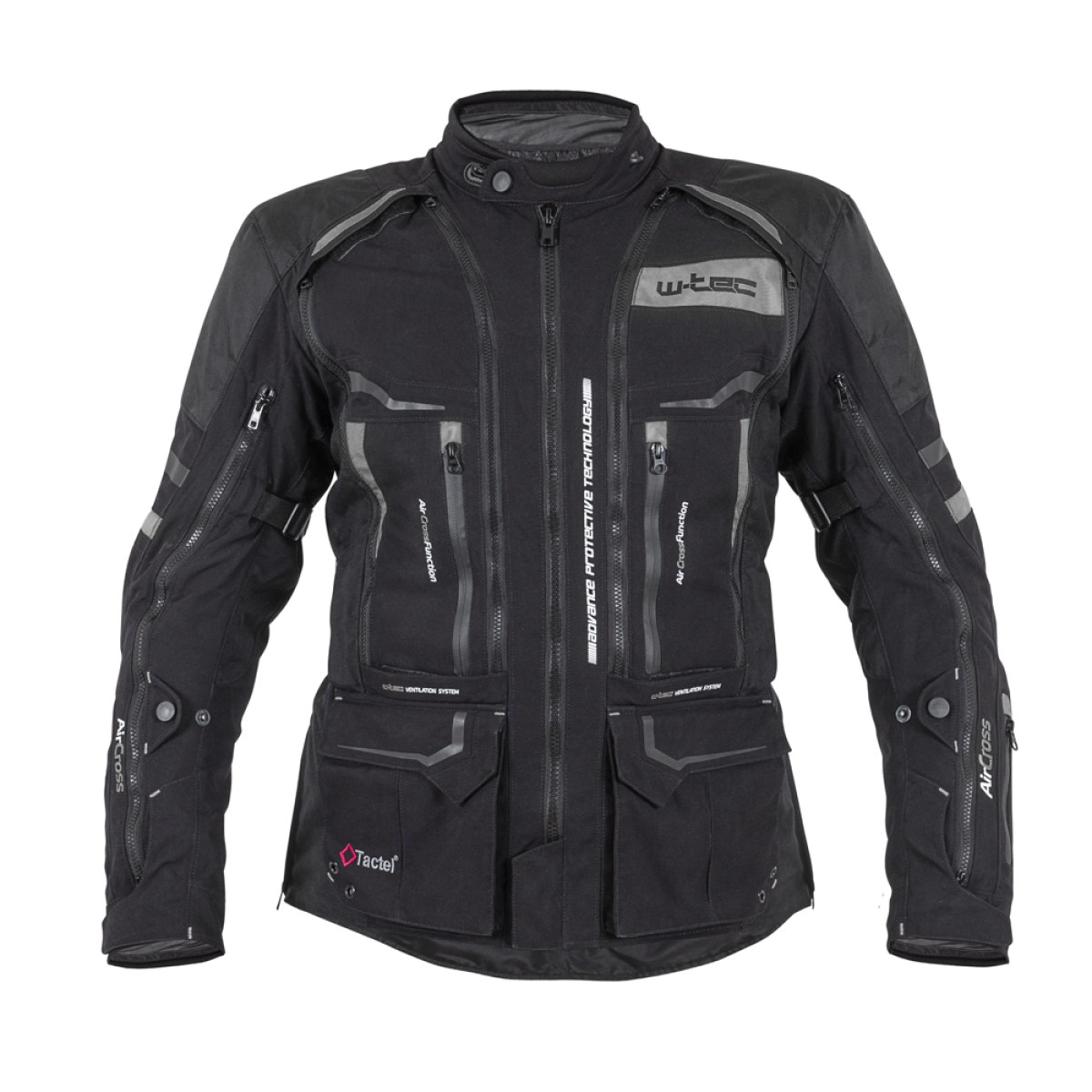 Moto bunda W-TEC Aircross - Veľkosť: 5XL | Farba: Sivá · záber 1