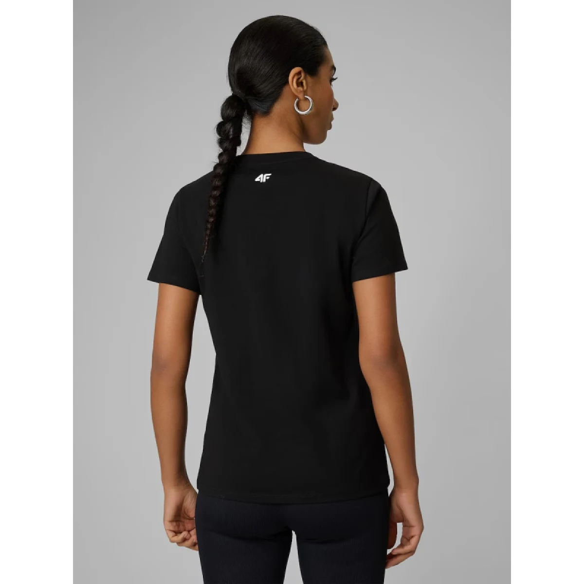 Dámské turistické tričko s krátkým rukávem 4F TSHIRT F2785-20S-DEEP BLACK · záber 3