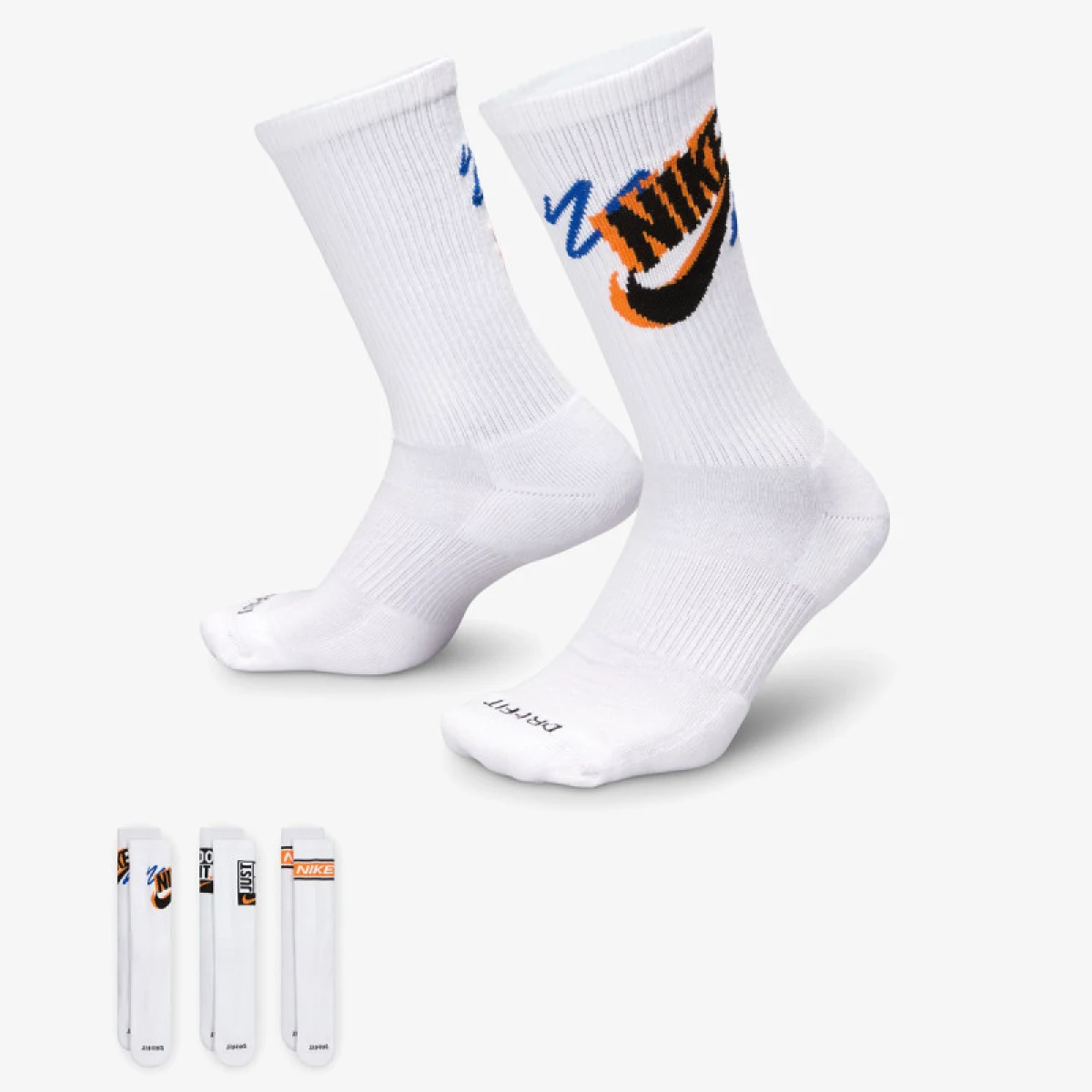 Ponožky NIKE 3 PACK-U NK ED PLS CREW 3PR SPORT 144 WHITE · záber 2
