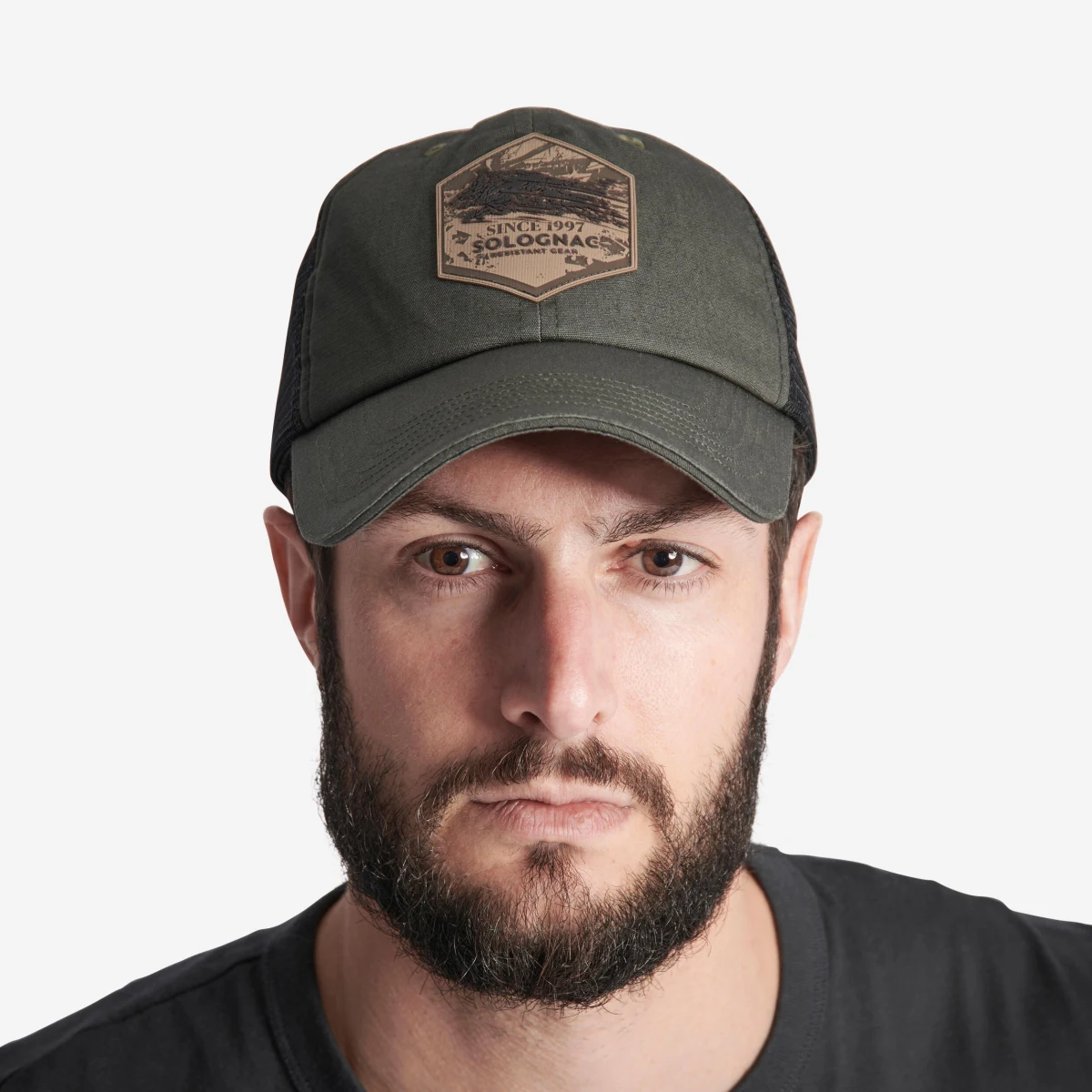SOLOGNAC Šiltovka Trucker Patch Sanglier zelená jedna veľkosť · záber 1