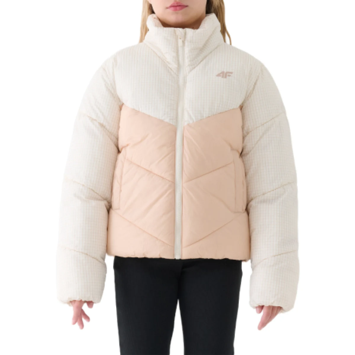 Dívčí bunda 4F JUNIOR DOWN JACKET F614-4FJWAW25TDJAF614-12S-CREME · záber 1
