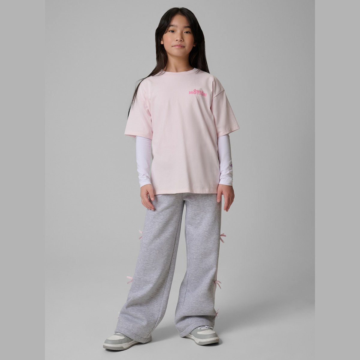 T-shirt loose s potlačou dievčenský - ružový · záber 6