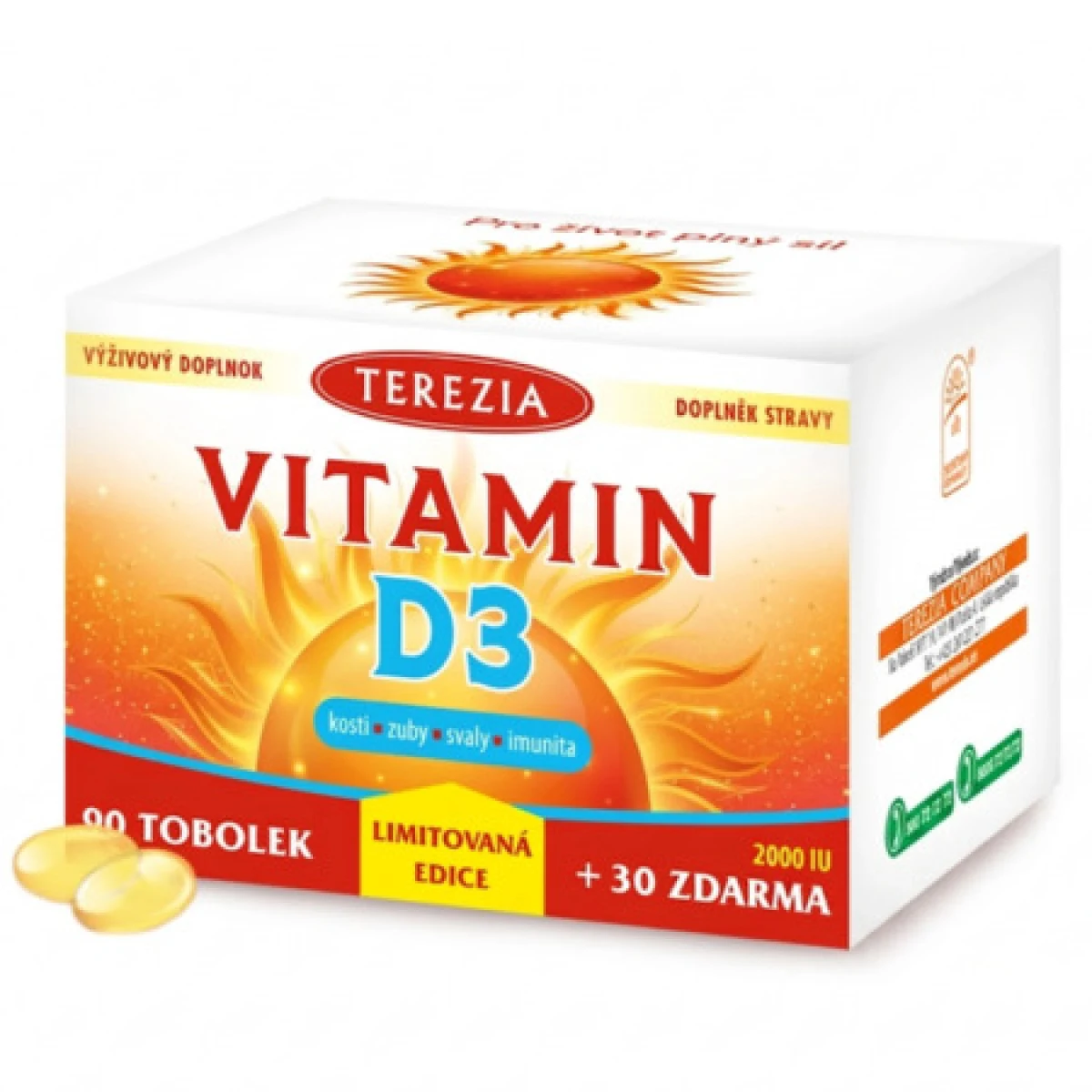 TEREZIA Vitamín D3 2000 IU 90 + 30 kapsúl · záber 1