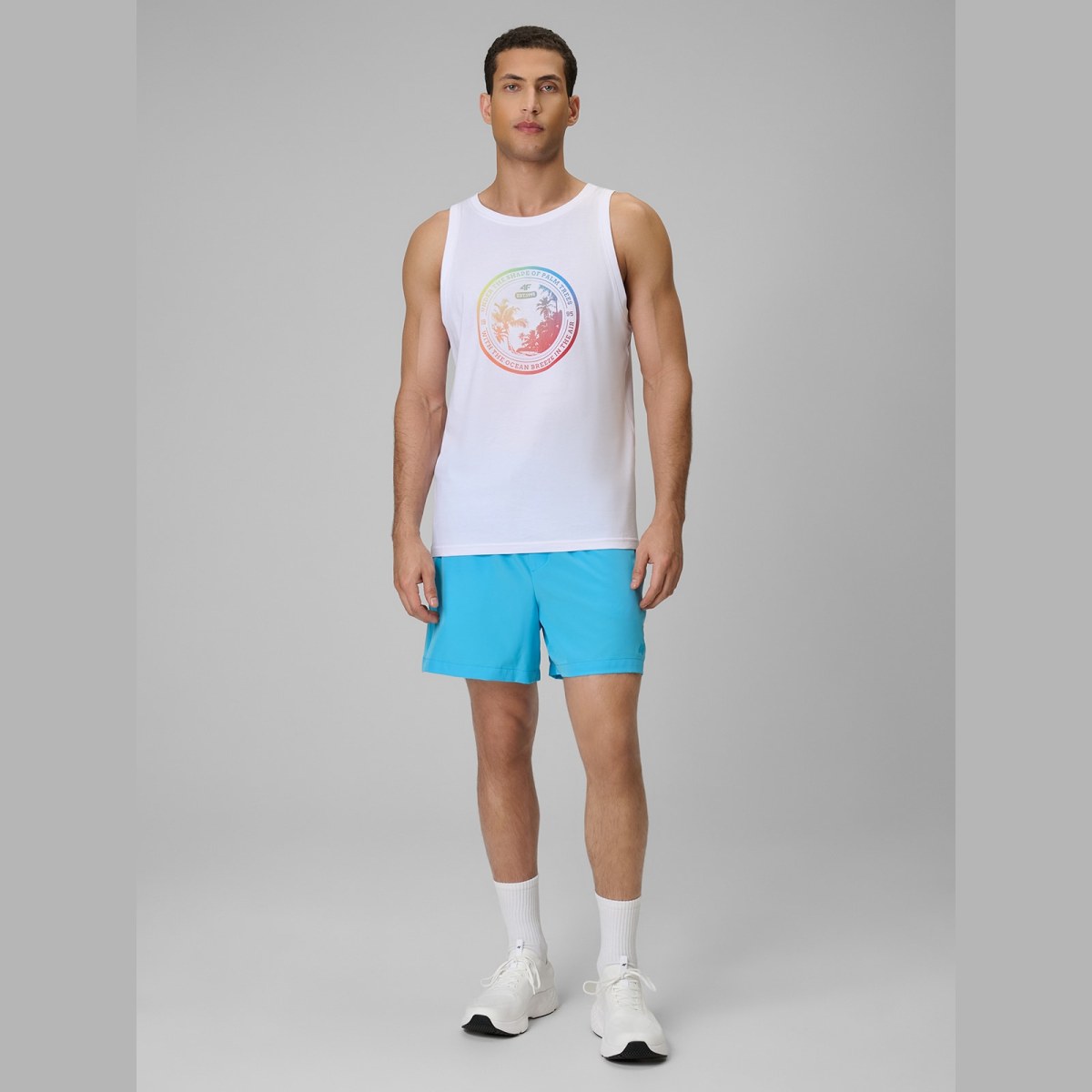Pánske plážové boardshorty - modré · záber 3