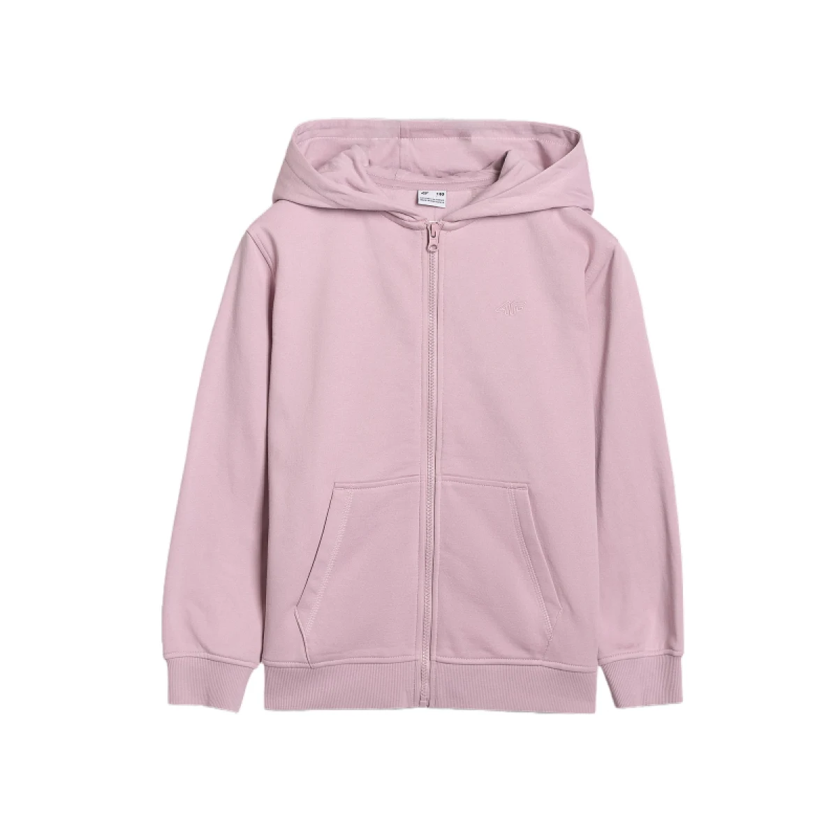 Dievčenská zateplená mikina so zipsom 4F JUNIOR SWEATSHIRT F1952-4FJWAW25TSWSF1952-56S-LIGHT PINK · záber 2