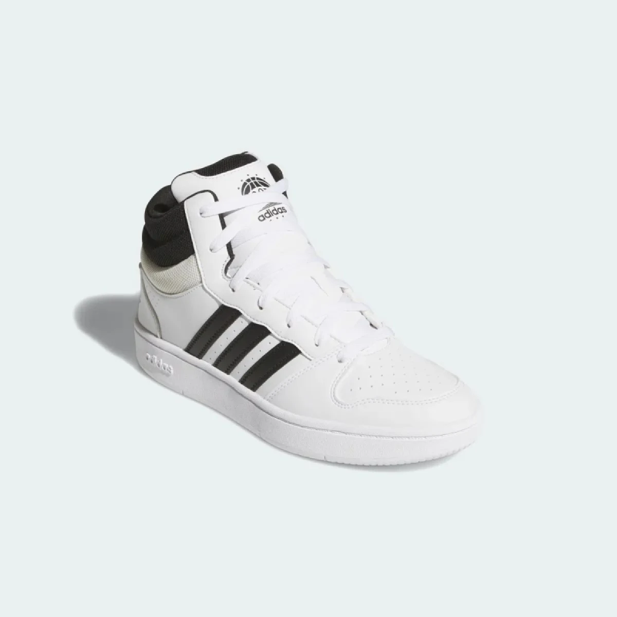 Pánska rekreačná obuv ADIDAS Hoops Mid Classic M cloud white core black orbit grey · záber 3