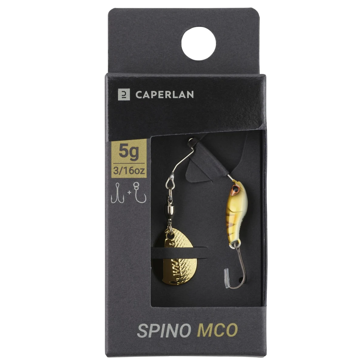 CAPERLAN Nástraha Micro spinnerbait Spino MCO 5 g ostriež bez · záber 2