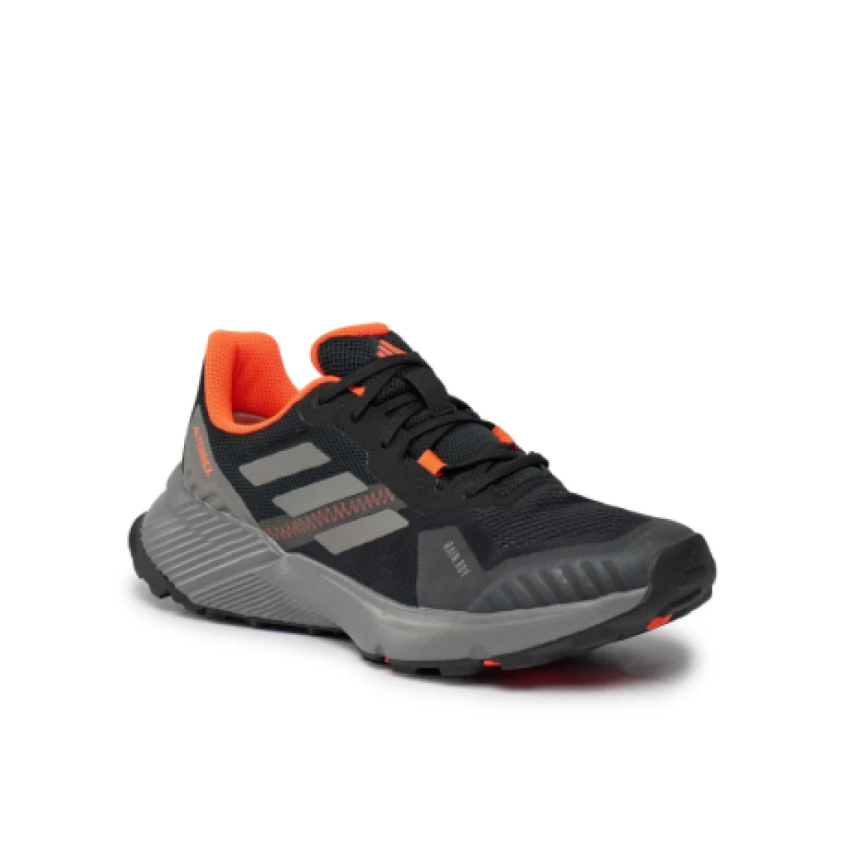 Pánská běžecká trailová obuv ADIDAS Terrex Soulstride Rain.Rdy core black grey four solar red · záber 1