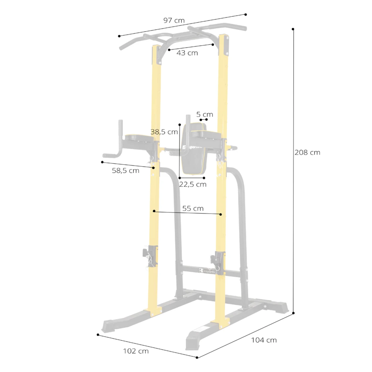 inSPORTline Power Tower PT250 čierna · záber 3