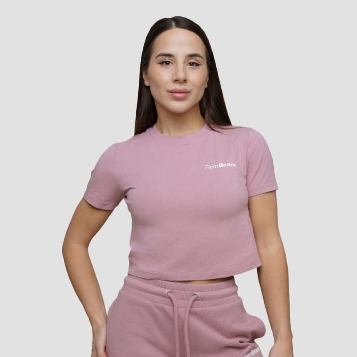 GymBeam Dámske tričko Cropped Agile Woodrose LL · záber 1