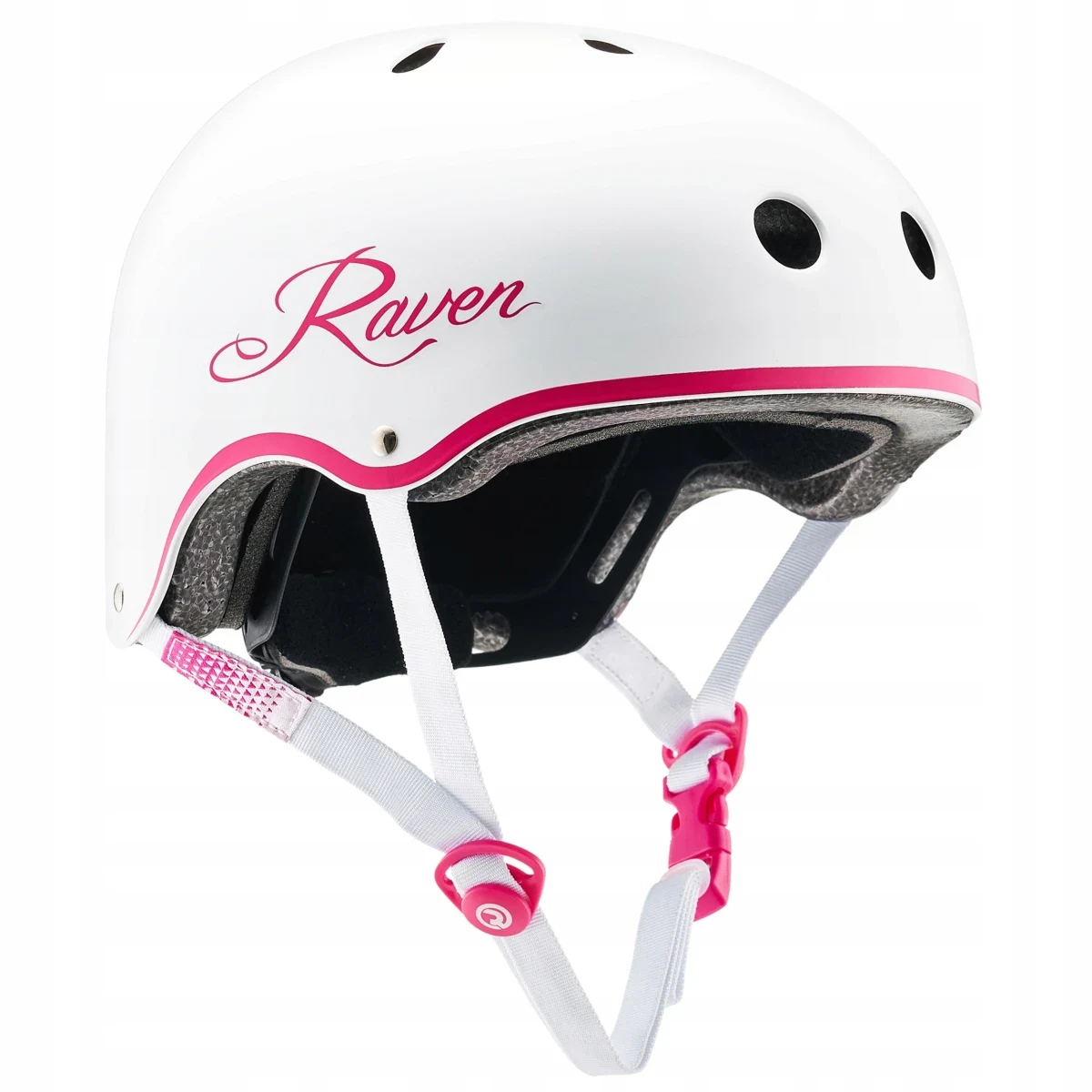 Raven Essto white/pink helma - Velikost: 48-52 | Barva: biela · záber 1