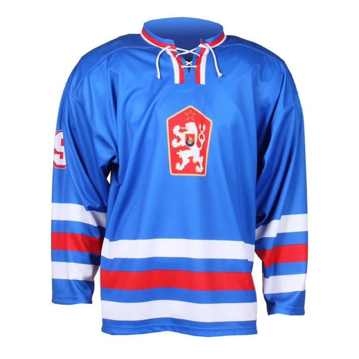 Merco hokejový dres ČSSR 1976 replika modrá - bez potisku - Velikost: S | Barva: Modrá · záber 1