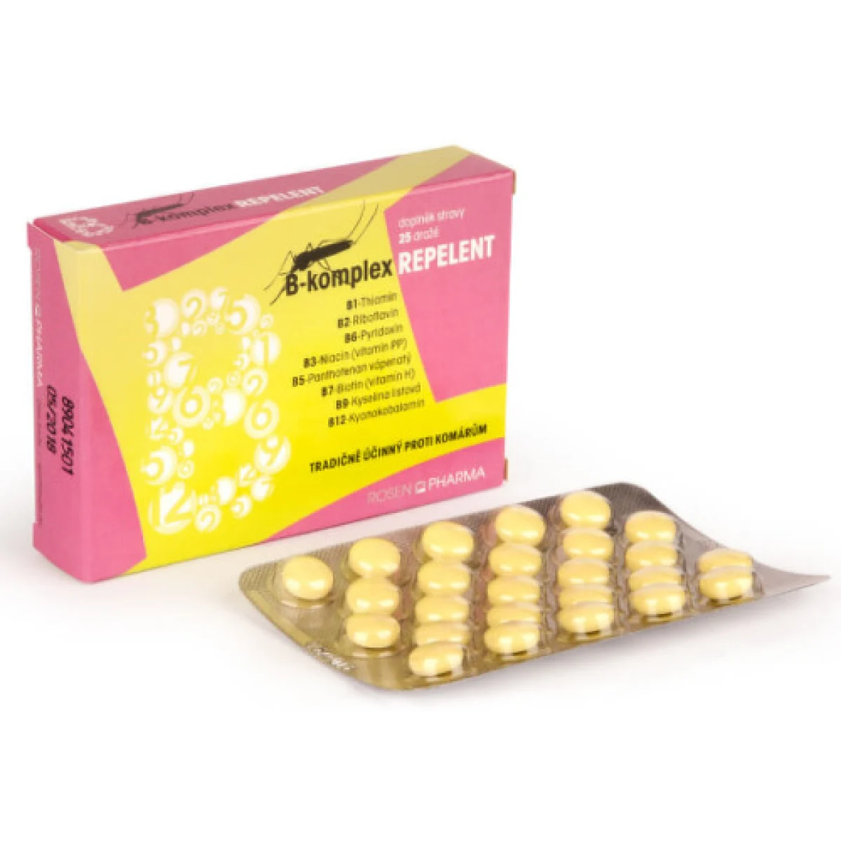 ROSENPHARMA B-komplex repelent 25 tabliet · záber 1