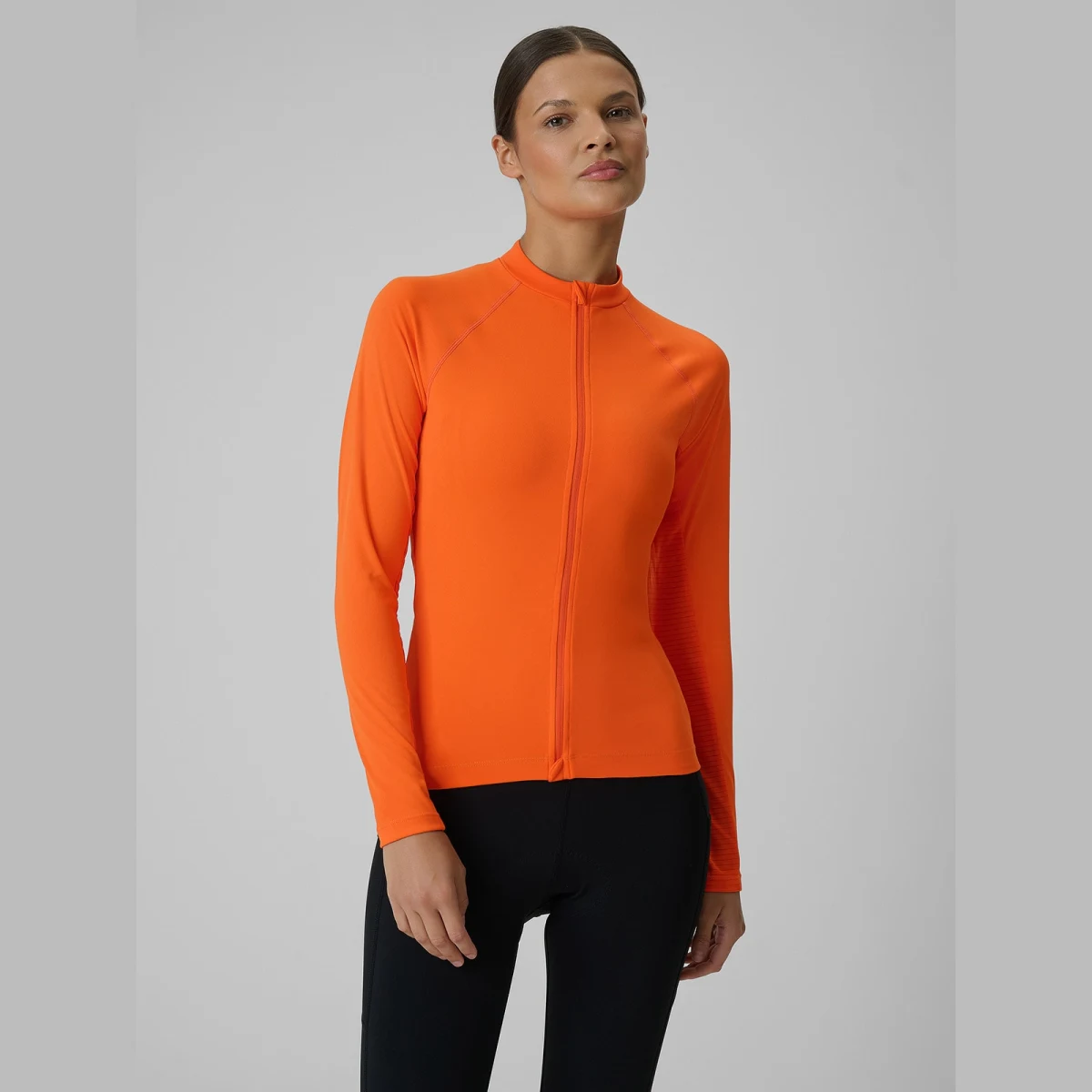Dámský cyklistický longsleeve - oranžový · záber 1