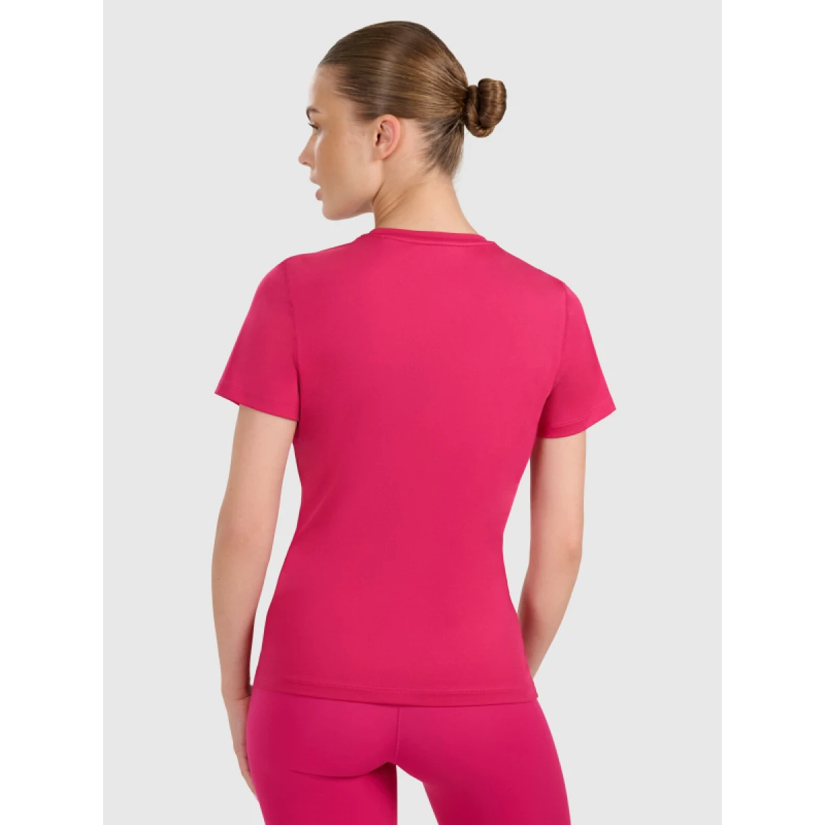 Dámské tréninkové tričko s krátkým rukávem 4F TSHIRT FNK F1516-WAW25TFTSF1516-54S-PINK · záber 4