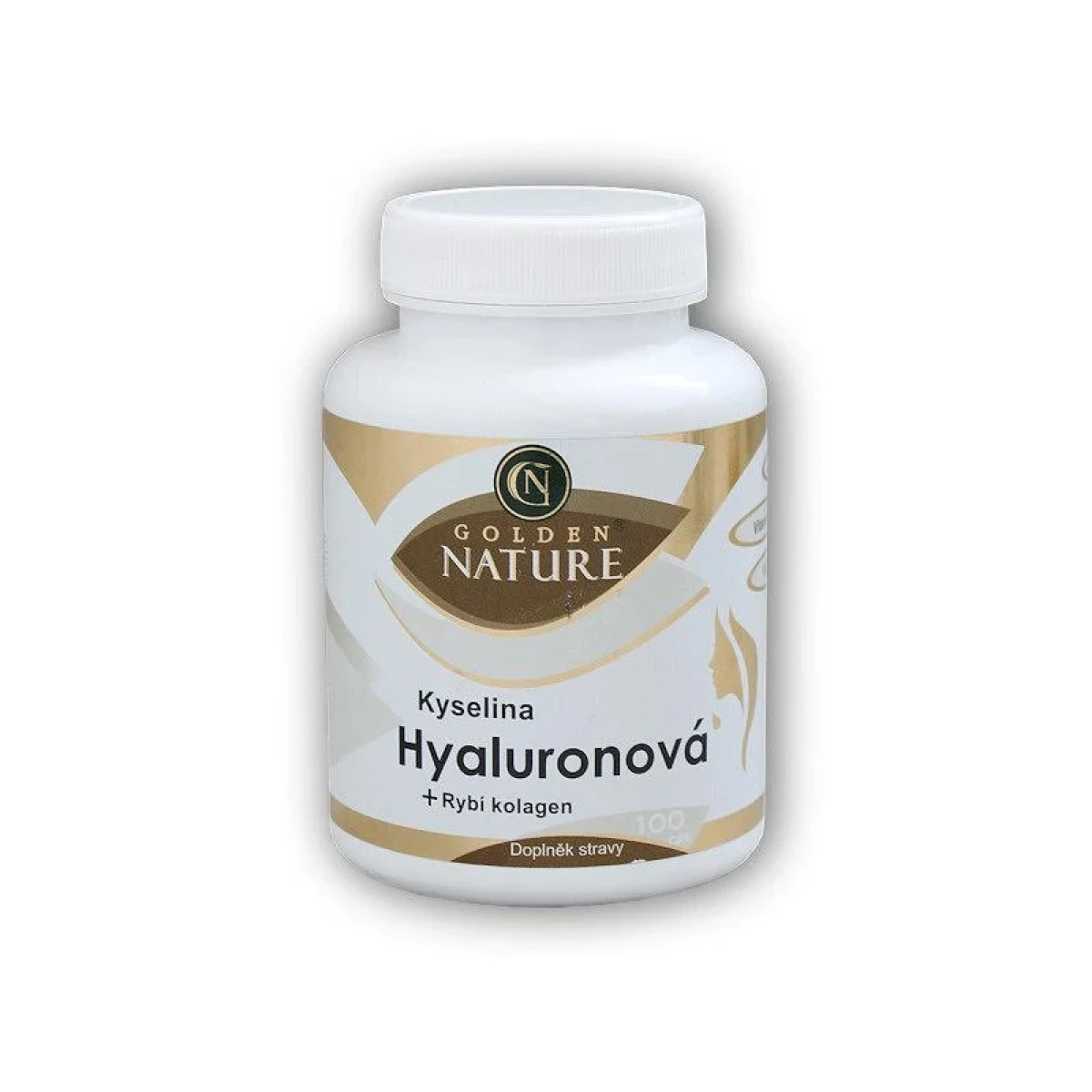 Golden Natur Kyselina Hyaluronová + Rybí kolagen + Vitamin C 100 kapslí · záber 1
