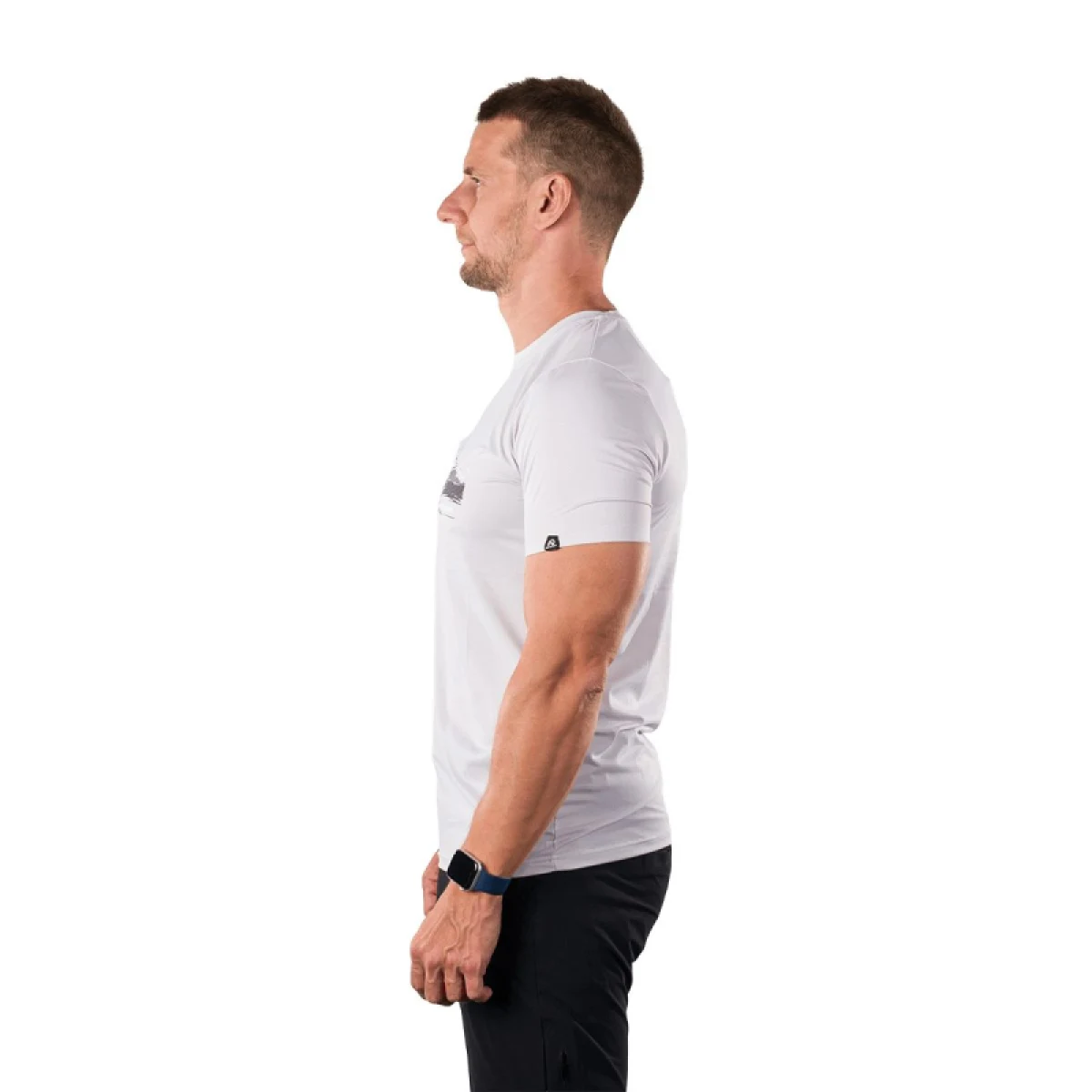 Pánske turistické tričko s krátkym rukávom NORTHFINDER NAZAREN-529creamwhite · záber 3