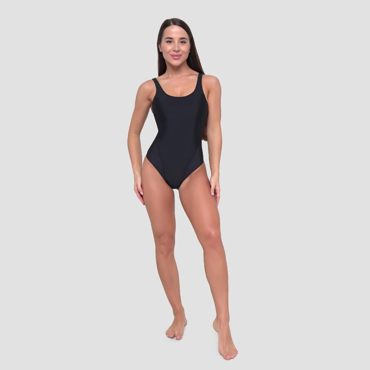 GymBeam Sportovní jednodílné plavky Black - Velikost: XS | Barva: Čierna | Hmotnost: 0,14 kg · záber 4