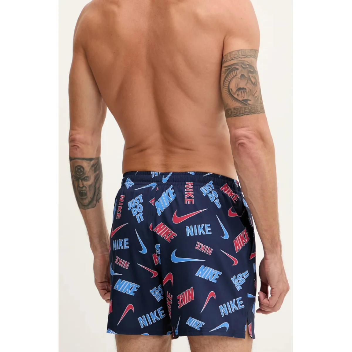 Férfi fürdőnadrág NIKE SWIM Breaker Tossed Logo 5 BLUE RED · záber 5