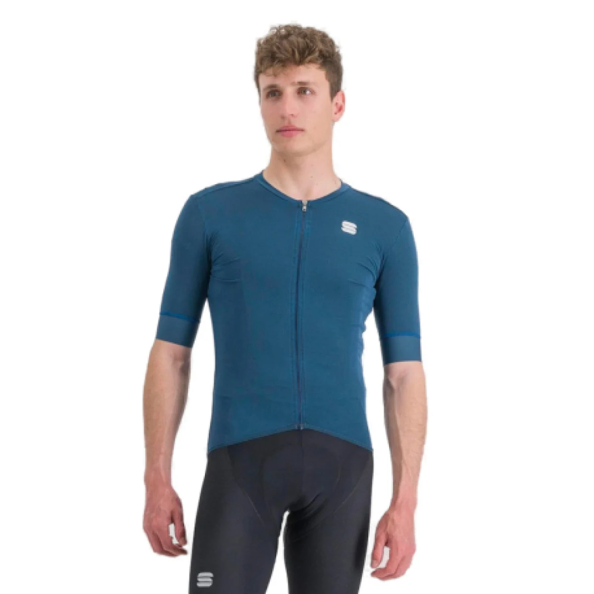 Pánský cyklistický dres s krátkým rukávem SPORTFUL Monocrom jersey, blue sea · záber 1