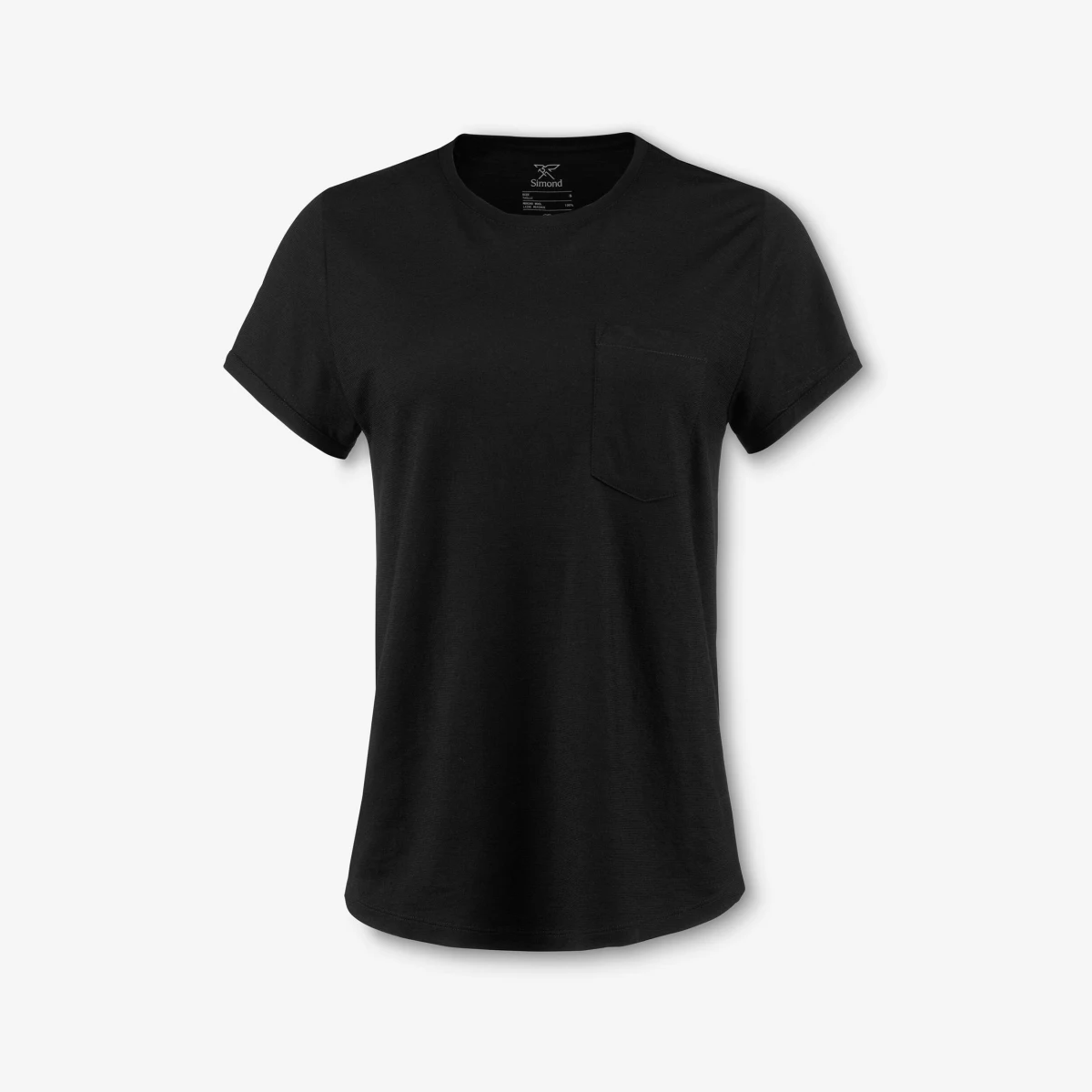 SIMOND Dámske tričko 100 % merino krátky rukáv čierne XS · záber 2