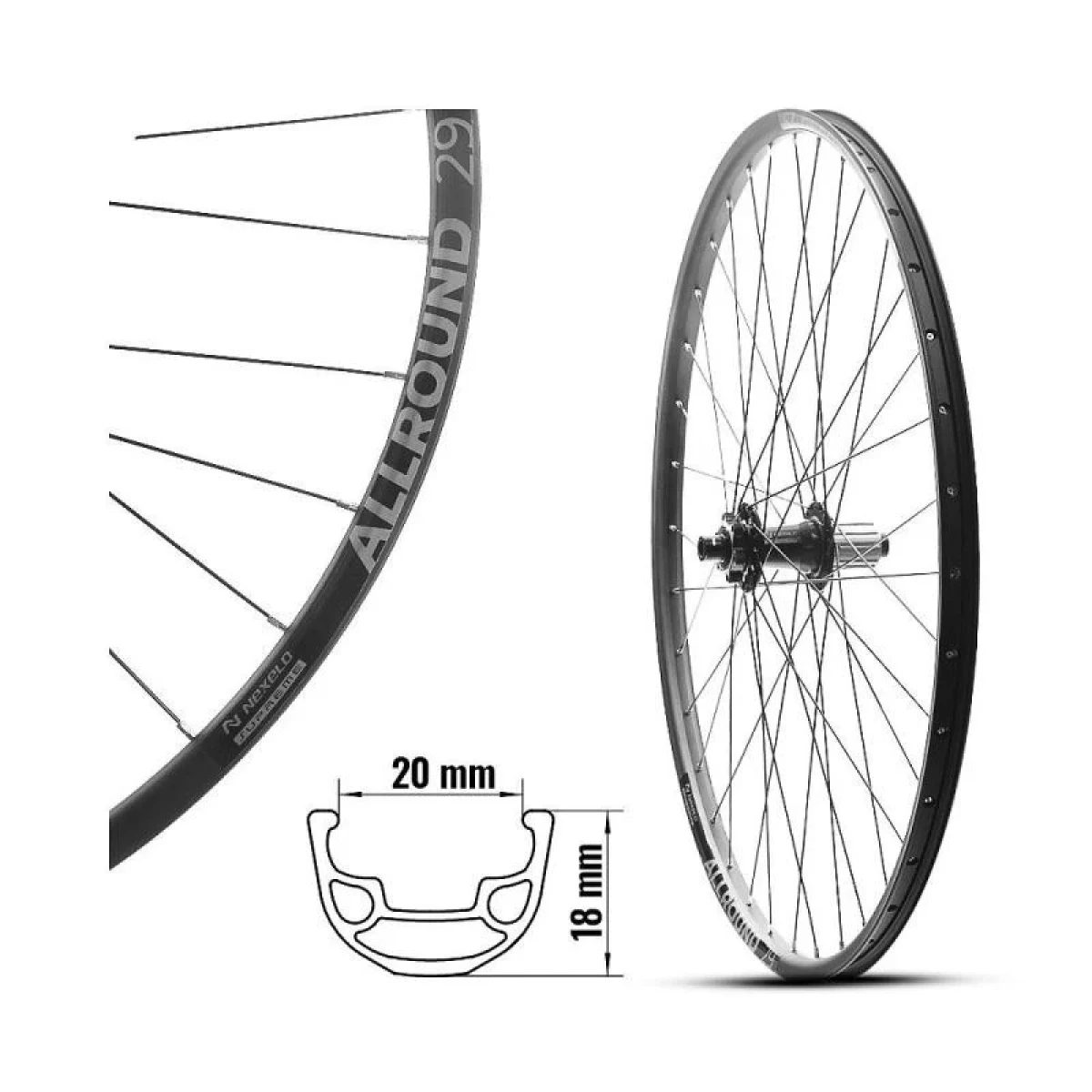 Nexelo Supreme Zadní 29" Disc Allround kolo zapletené · záber 1