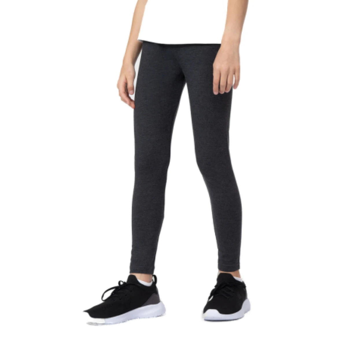 Dievčenské legíny 4F JUNIOR TIGHTS CAS F038-23M-DARK GREY MELANGE · záber 1
