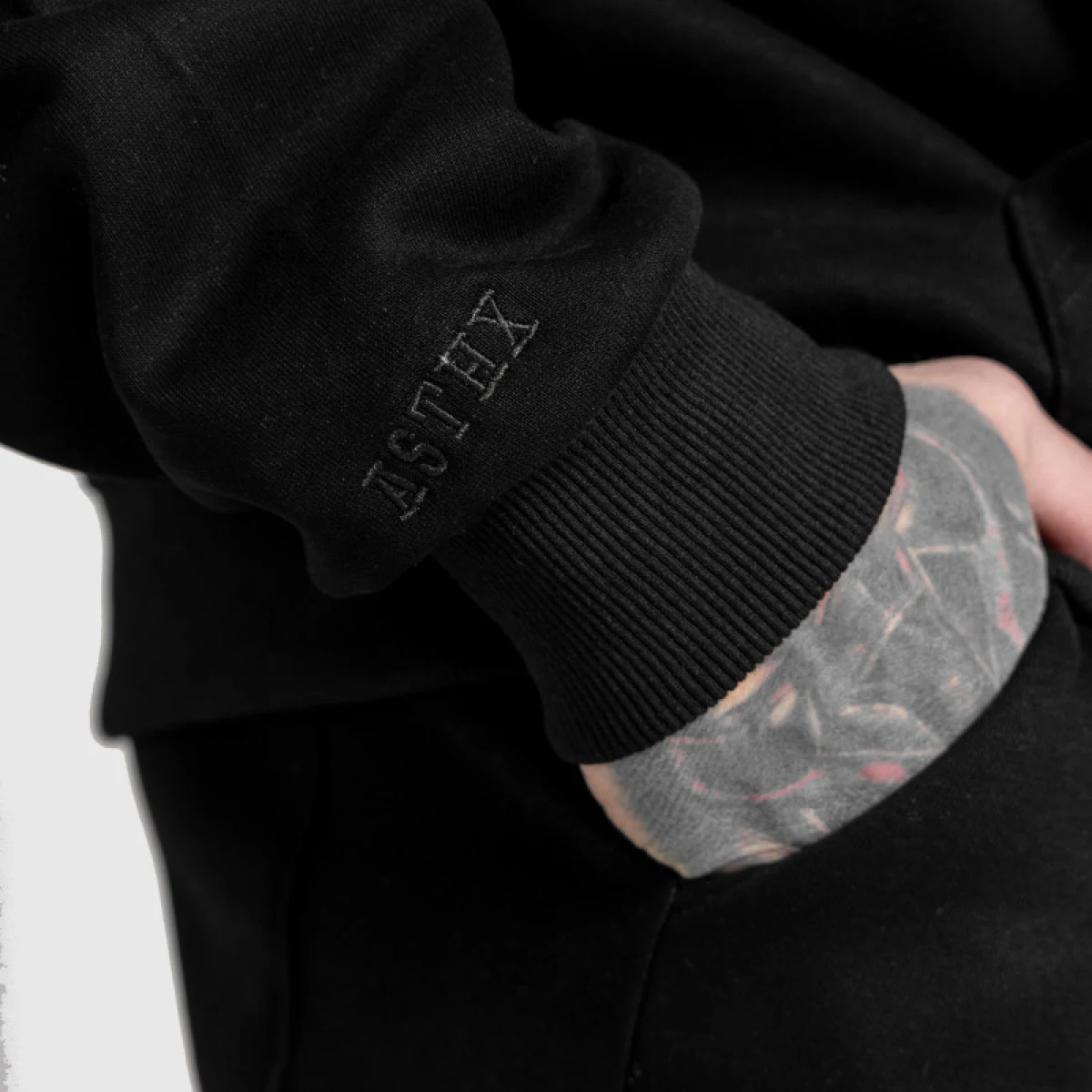 Oversized mikina Iron Aesthetics ASTHX, čierna · záber 5