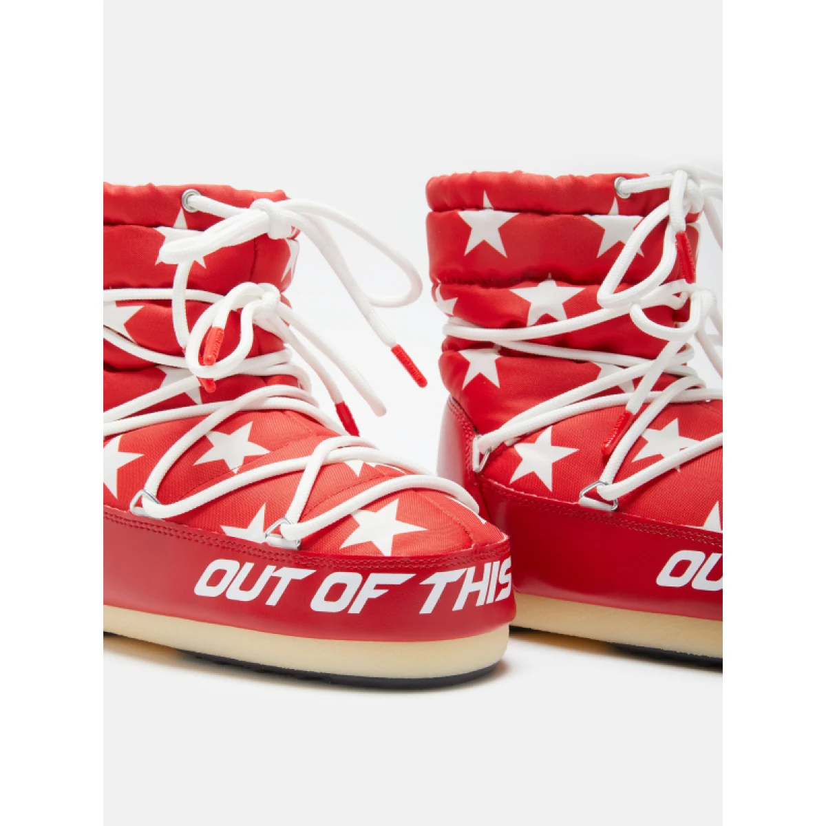 Dámske nízke zimné topánky MOON BOOT LIGHT LOW STARS, 002 red-white · záber 4