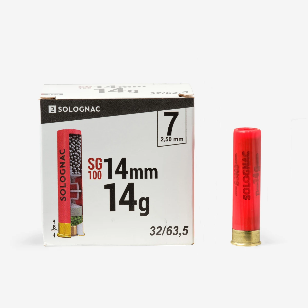 SOLOGNAC Náboje SG100 14 mm PB7 x 25 ks N° 7 · záber 1