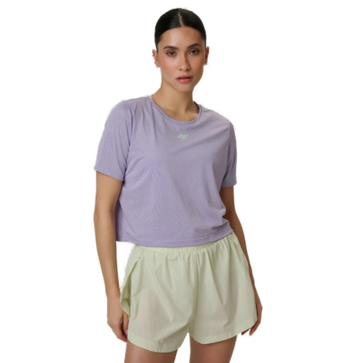 Dámské tréninkové tričko s krátkým rukávem 4F TSHIRT FNK F1806-51S-VIOLET · záber 3