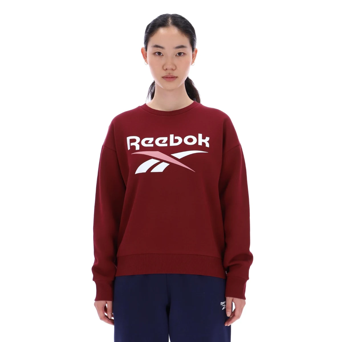 REEBOK Reebok dámska fleecová mikina bordová S · záber 1