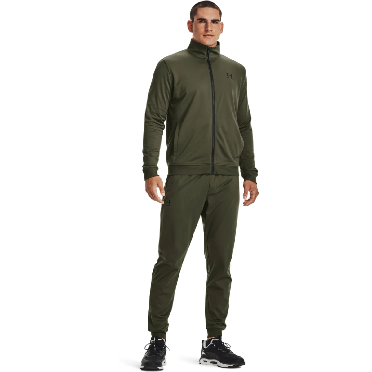 Pánská mikina se zipem UNDER ARMOUR SPORTSTYLE TRICOT JACKET-GRN · záber 4