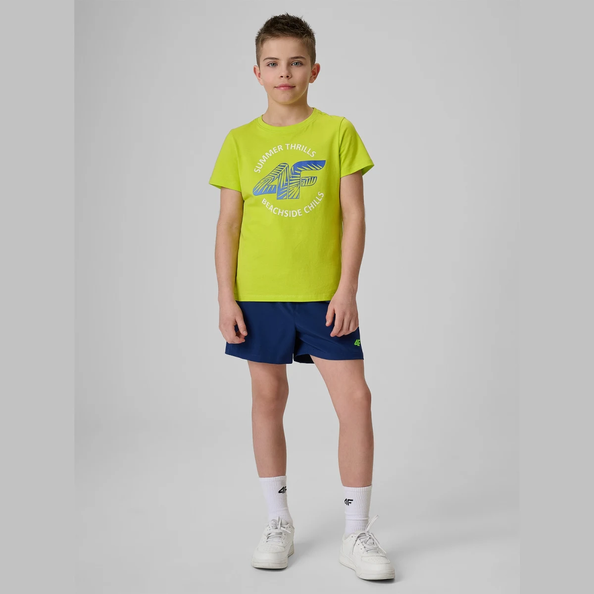 Chlapecké loose tričko s potiskem - zelená · záber 2