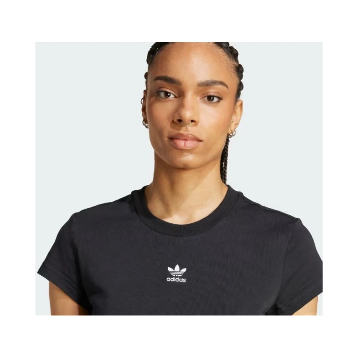 Dámske tričko s krátkym rukávom ADIDAS ORIGINALS ESS SLIM TEE BLACK · záber 4