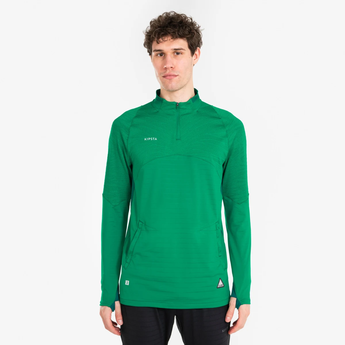 KIPSTA Futbalová mikina CLR s 1/2 zipsom zelená 2XL · záber 1