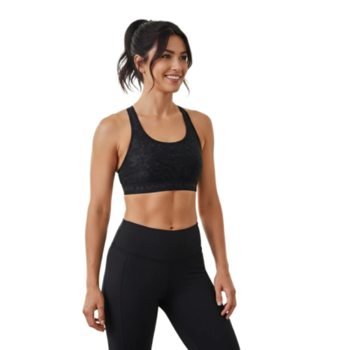 Dámska tréningová športová podprsenka UNDER ARMOUR Crossback Mid Print · záber 1
