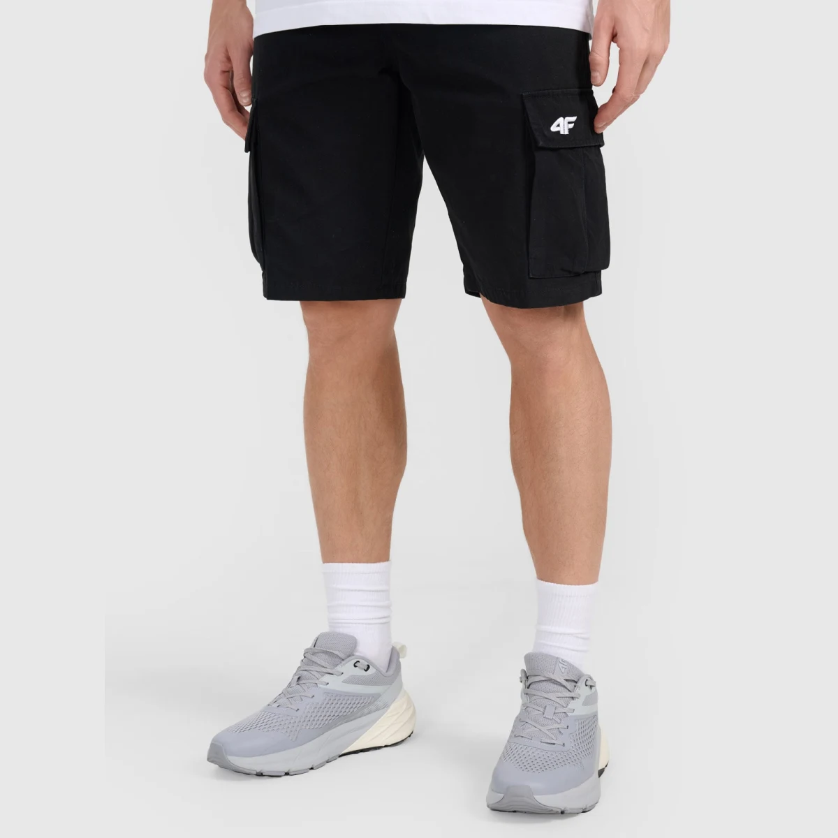 Unisex casual cargo kraťasy 4F x Drift Masters - černé · záber 2