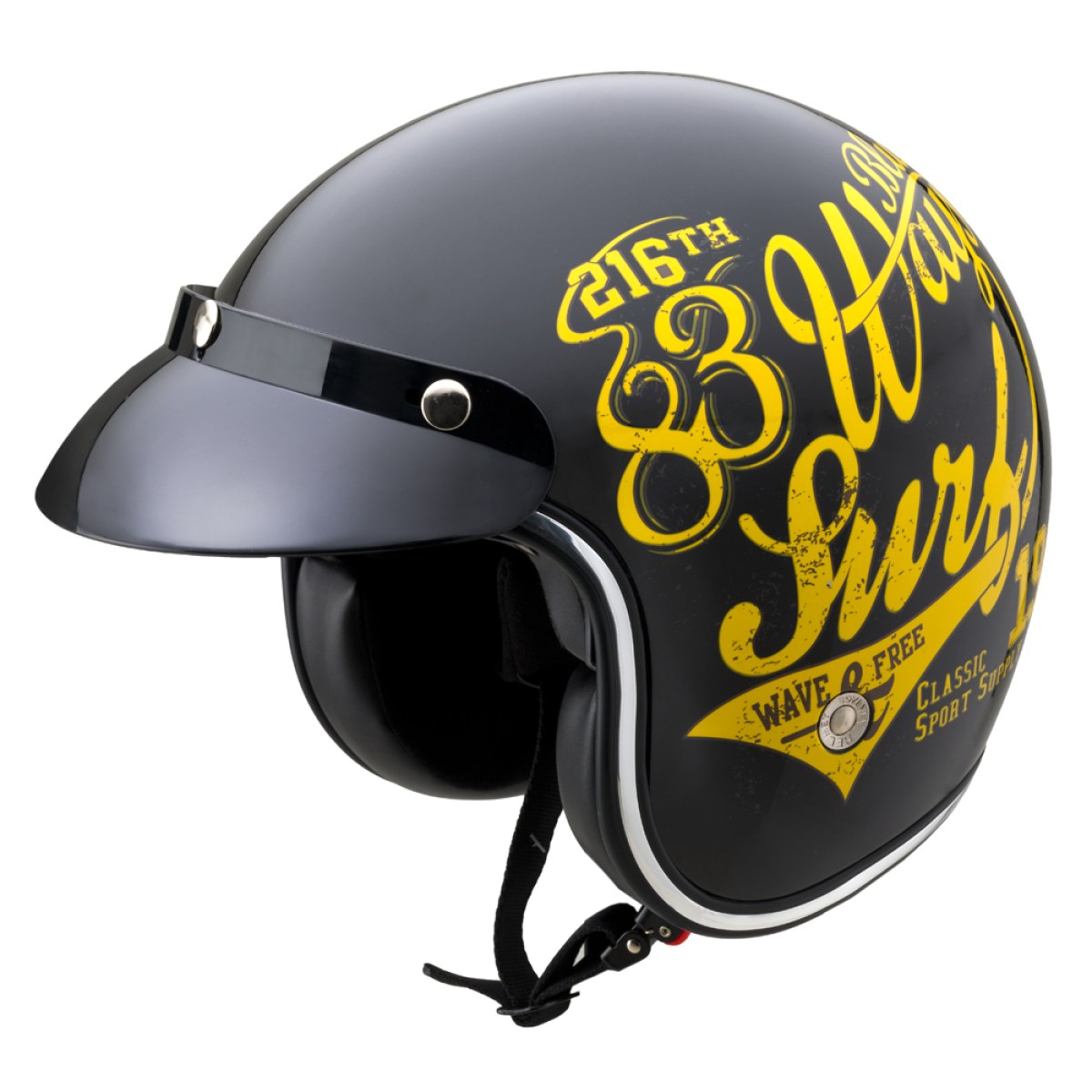 Moto prilba W-TEC Café Racer - Veľkosť: 53-54, XS | Farba: 3Ways Surf · záber 1