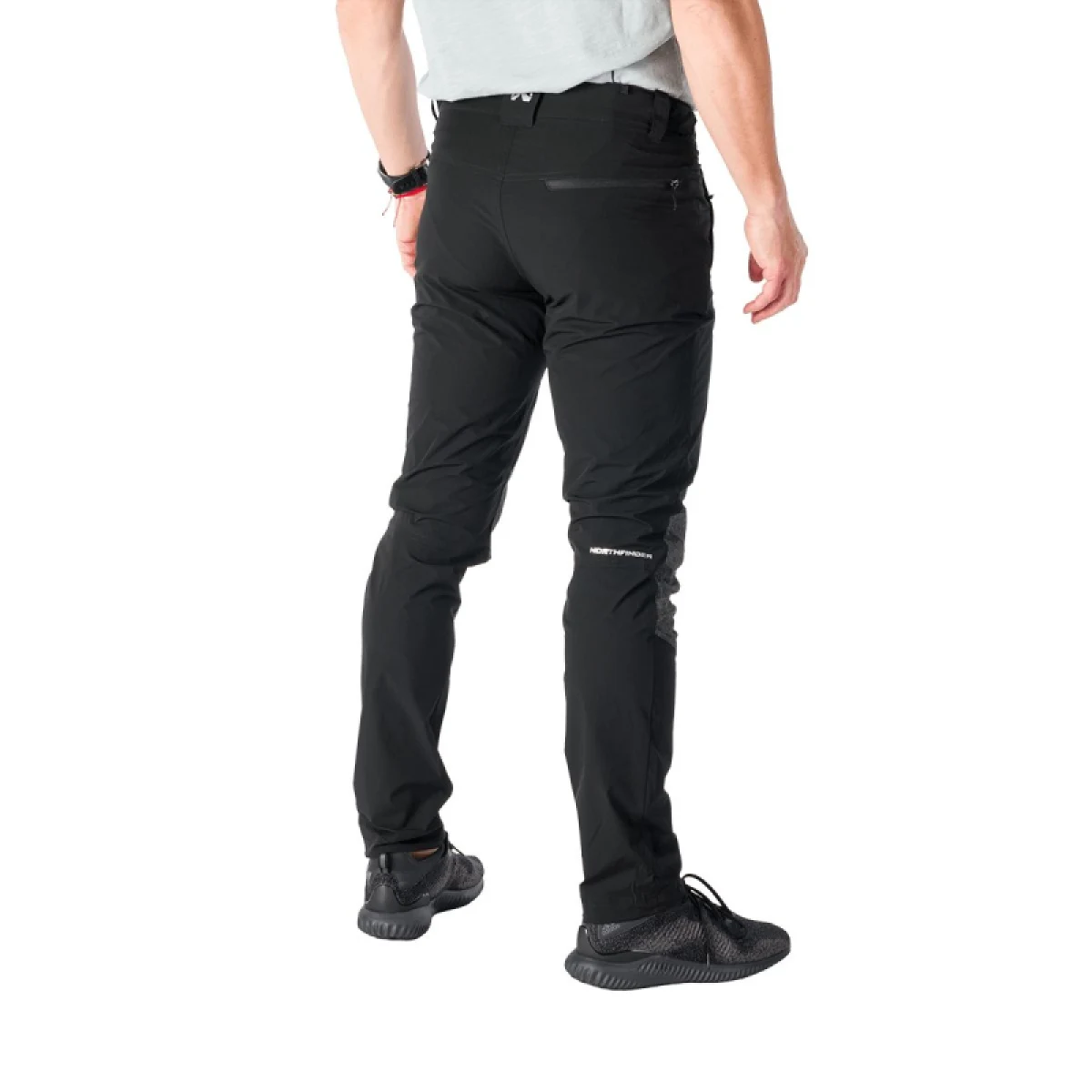 Pánske turistické nohavice NORTHFINDER SILVESTRE-270blackblack · záber 4