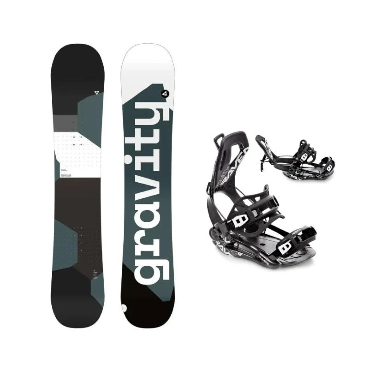 Gravity Adventure 24/25 snowboard + Raven Fastec FT360 black snowboardové vázání · záber 1