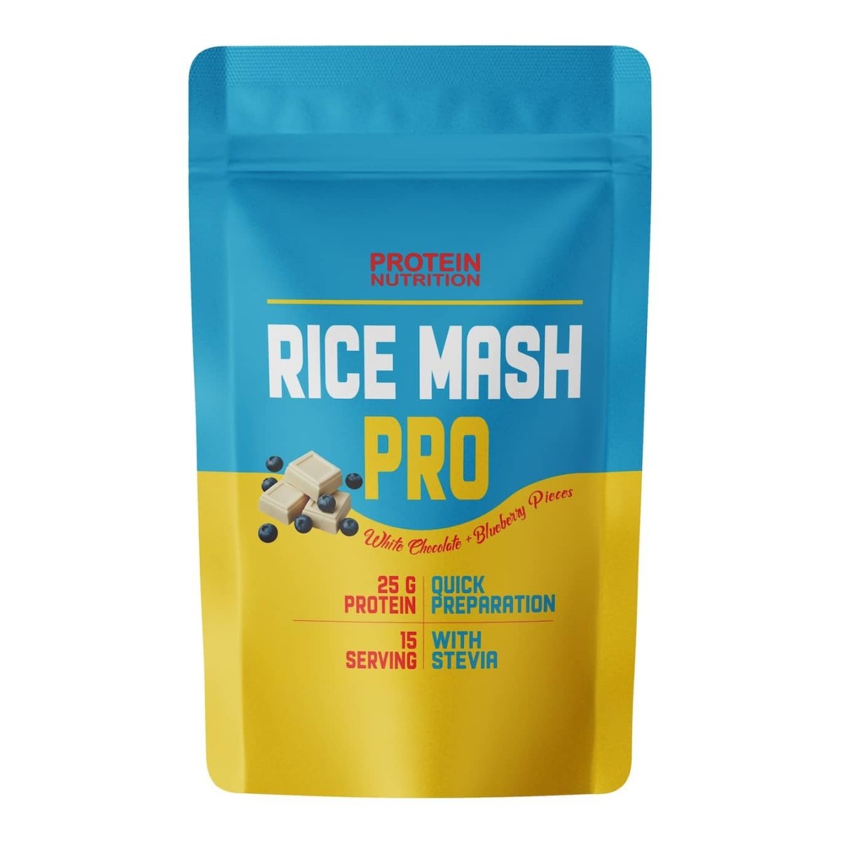 Rice Mash Pro - Protein Nutrition 1000 g White Chocolate + Blueberry Pieces/stevia · záber 1